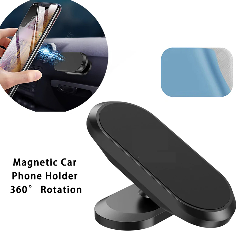 Magneettinen autopuhelinteline 360 ​​° Pyörivä autoteline Magneettipuhelinteline sopii 4,0–6,4 tuuman Samsungille, iphone-puhelintelineelle